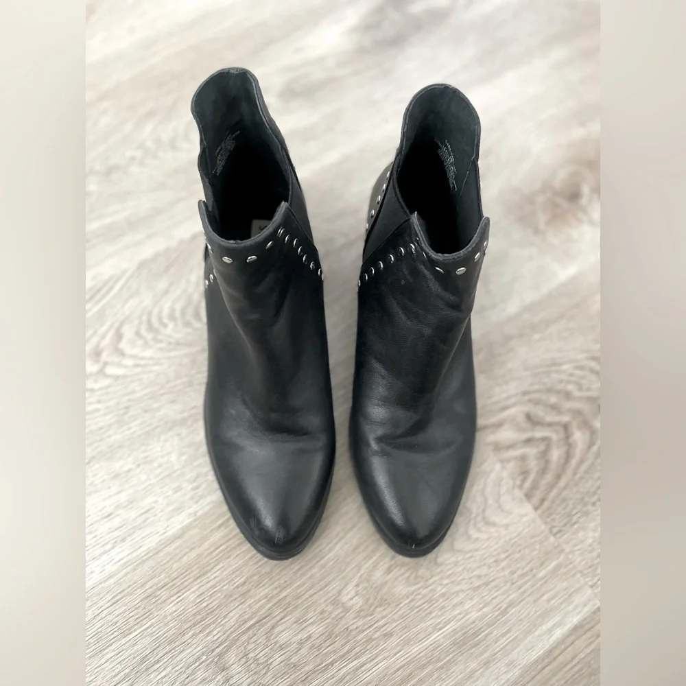 Steve Madden Black Studded Leather Ankle Boots